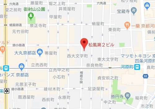 公認医院いろはクリニック京都地図